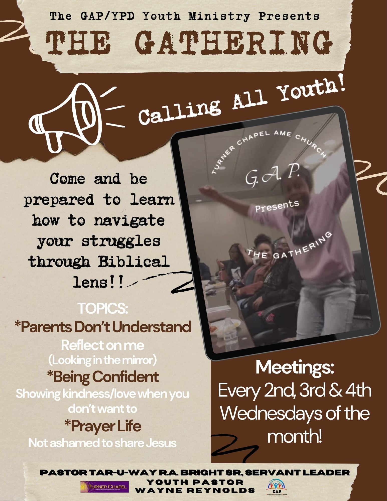 The Gathering (Youth Bible Study) 3rd Wed